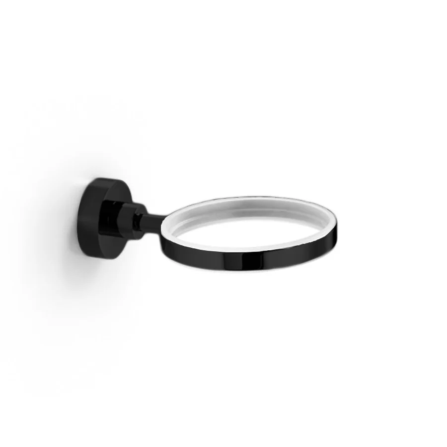 Supporto per portascopino wc Lineabeta collezione Baketo ottone verniciato nero
