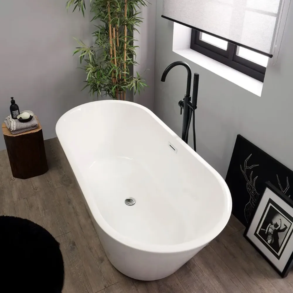 Vasca da bagno Freestanding acrilico modello Ancona da 150 cm - Bianco