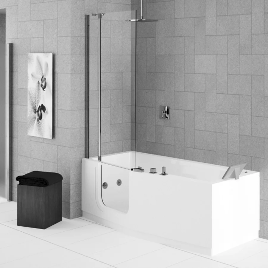 Vasca per anziani Iris 160x70 cm con porta sinistra e installazione sinistra