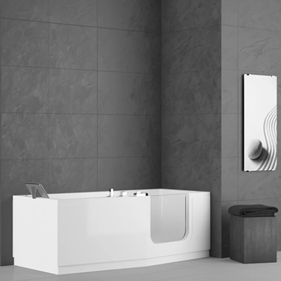 Vasca per anziani Iris 170x80 cm con porta destra e installazione destra