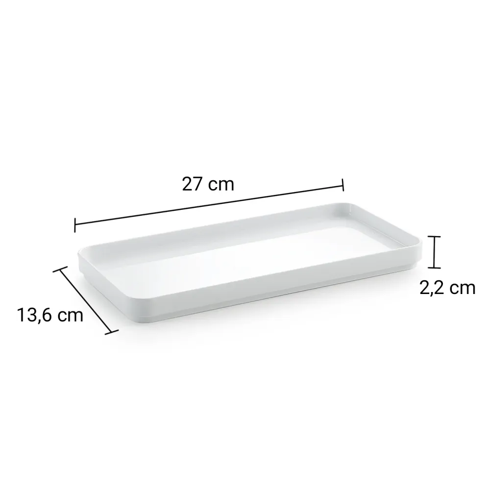 Vassoio portaoggetti da appoggio Gedy serie Seventy - Bianco