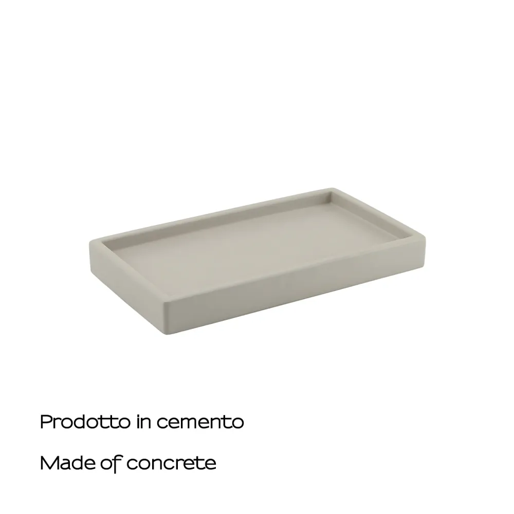 Vassoio portaoggetti cemento Gedy serie Giunone - Grigio