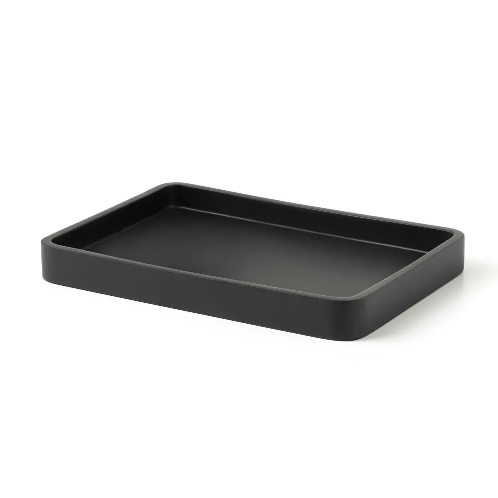 Vassoio portaoggetti resina Gedy serie Brenda - Nero Matt