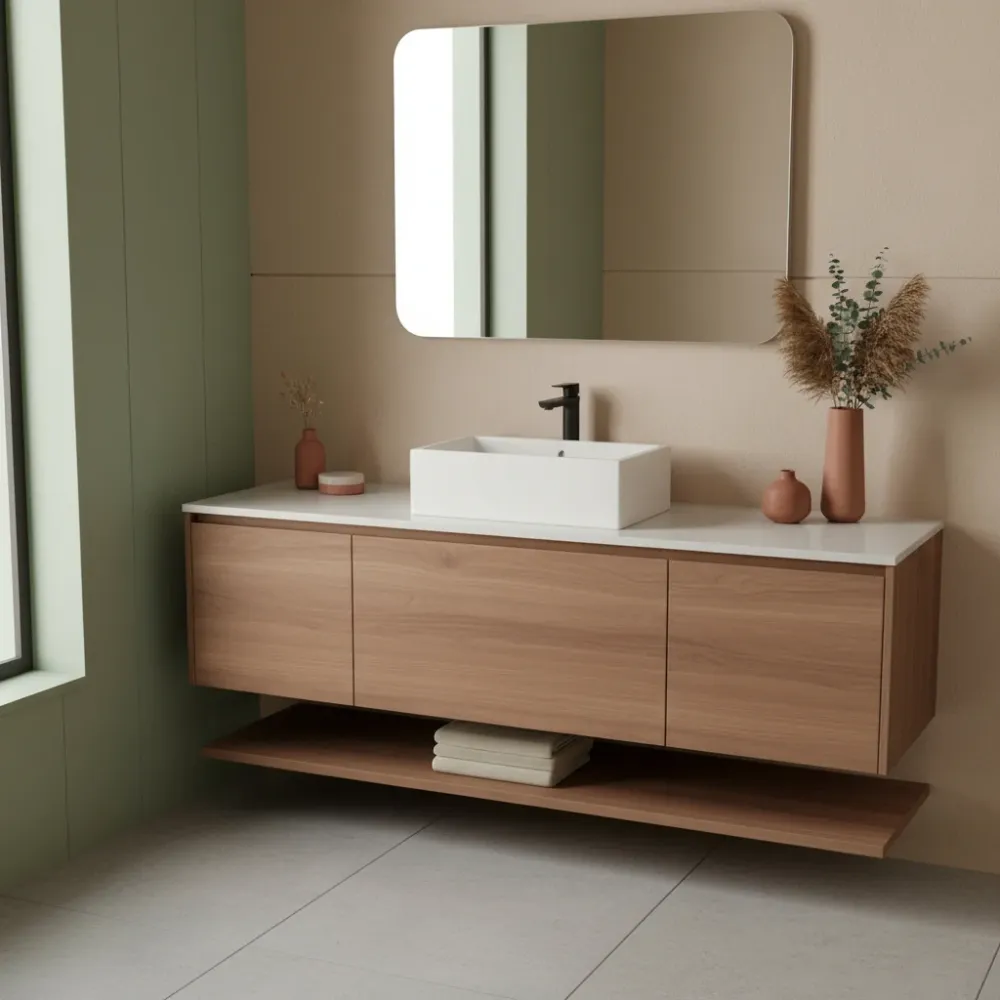 Lavabo da appoggio/sospeso serie Plus Design di Ceramica Galassia - Bianco lucido 40x20cm