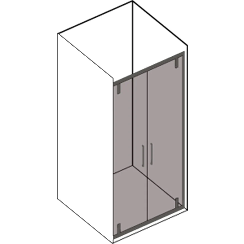 Porta doccia 2 ante battenti da 75 cm modello Dioniso cristallo trasparente 6 mm Reversibile