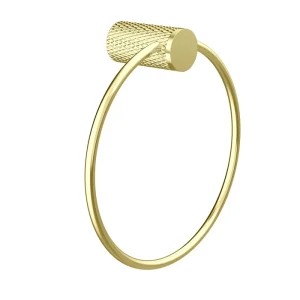 Aro Porta toalla Dorado Cepillado - Aqualia Signature con Garantí de 2 ños