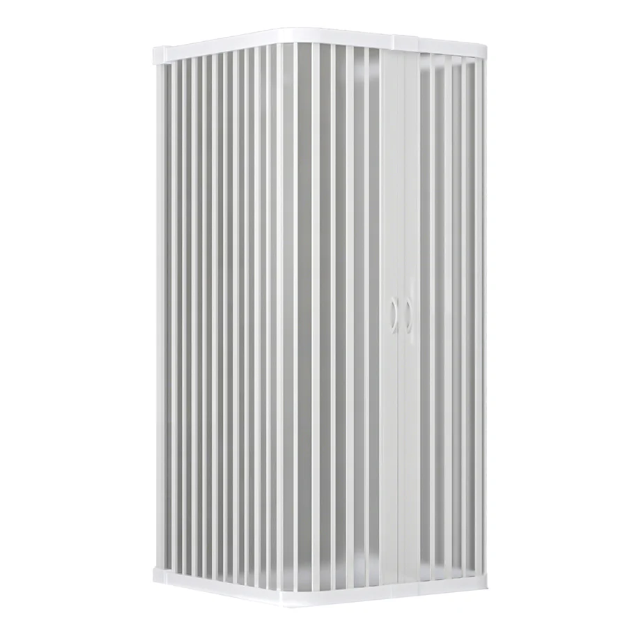 Box doccia con 3 lati soffietto modello Cono linea Plissé 95x95x95