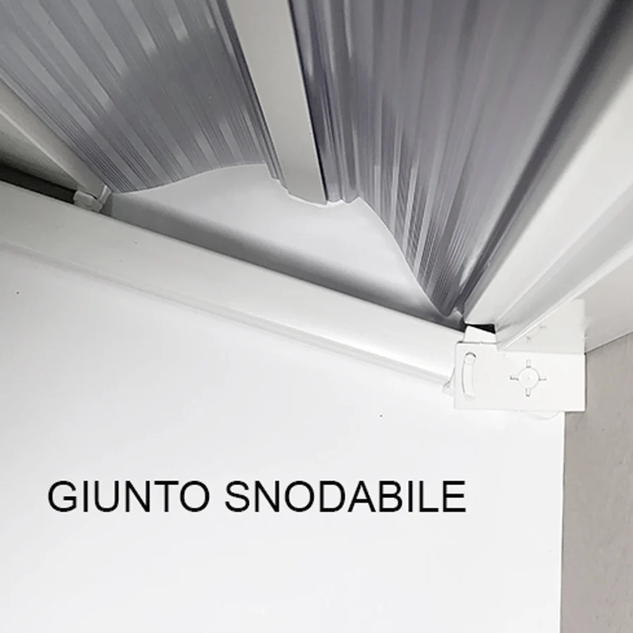 Box doccia con 3 lati soffietto modello Cono linea Plissé 95x95x95