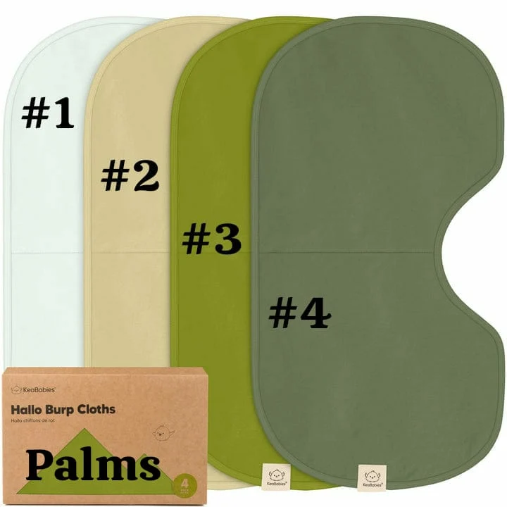 Canasta de Baño Keababies 1pc Hallo Burp Cloths (Palms)