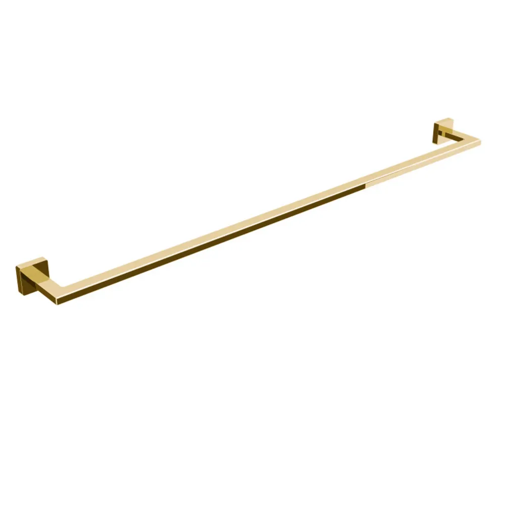 Canasta de Baño Porta toallas de latón para fijar la pared colección Dado de Lineabeta - Acero oro 840mm