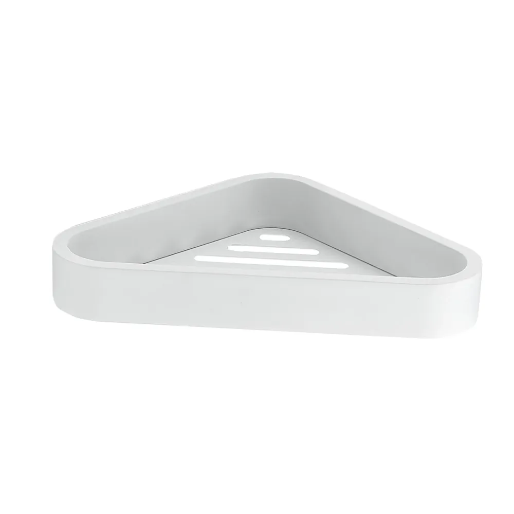 Canasta de Baño Portaoggetti angolare doccia Acciaio Inox AISI 304 e Cromall Outline di Gedy - Bianco Matt