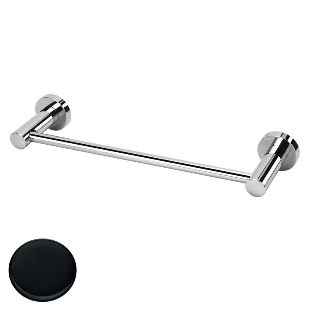 Colgador de Toallas Porta toallas cm 33,5 en latón negro mate colección Plus de Colombo Design