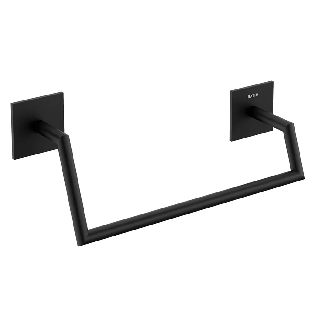 Colgador de Toallas Porta toallas adhesivo de latón pintado de la colección 'Stick' de Cosmic - cm 25,5x10x7 - Negro