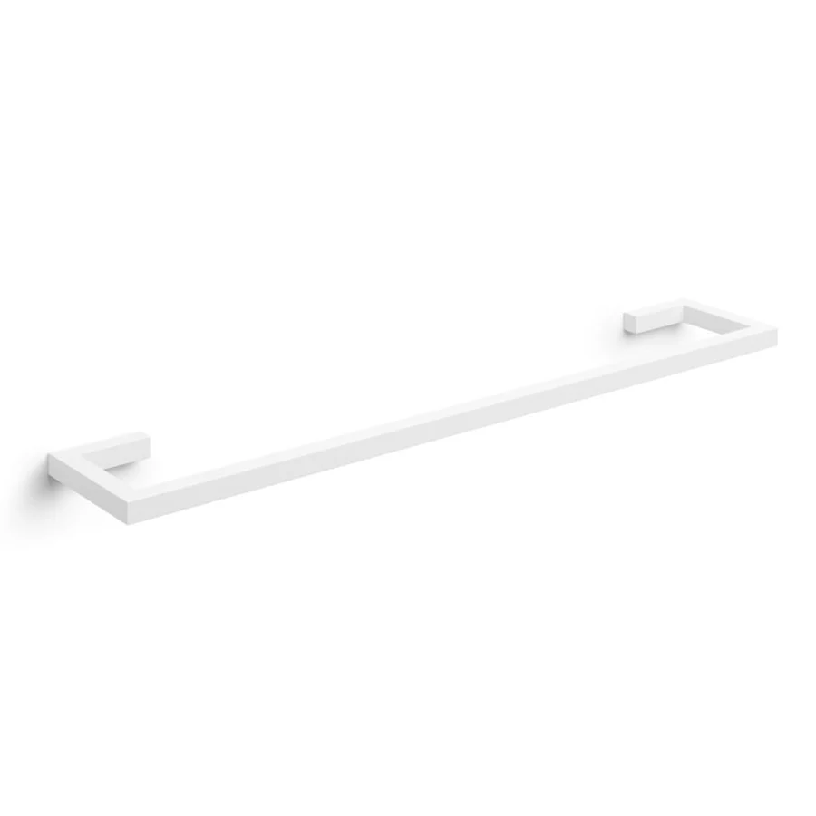 Colgador de Toallas Porta toallas de baño en acero inoxidable pintado blanco Lineabeta colección Grela cm 60
