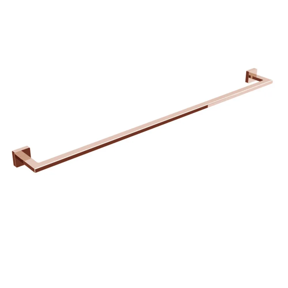 Con Certificación CE Porta toallas de latón para fijar la pared colección Dado de Lineabeta - Acero oro rosa 840mm