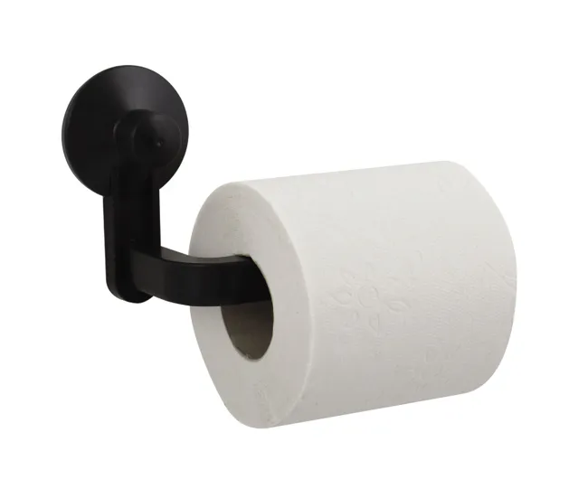Con Certificación CE Portarollo /Toallero Negro Mate Dimensiones: 16,4X6,8X9,7Cm
