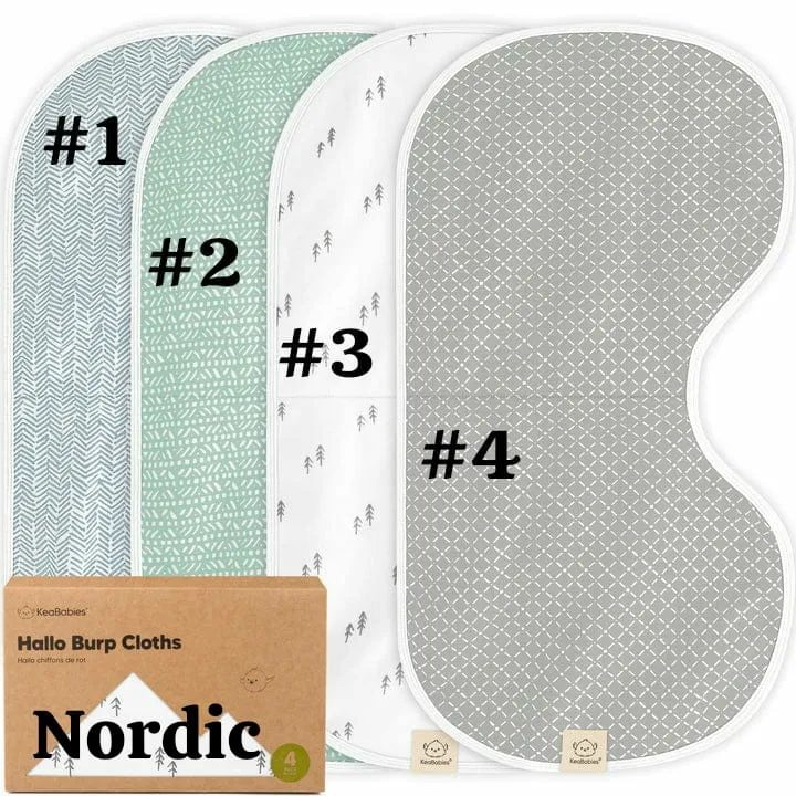 Estante de Ducha Keababies 1pc Hallo Burp Cloths (Nordic)
