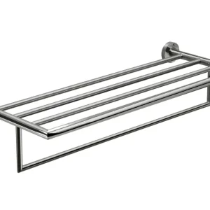 Estante porta toallas L. 63 cm en Acero Inoxidable AISI 304 Gedy serie Project - Resplandeciente