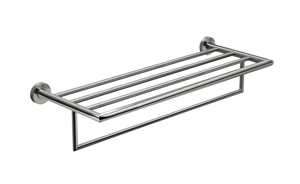 Estante porta toallas L. 63 cm en Acero Inoxidable AISI 304 Gedy serie Project - Resplandeciente
