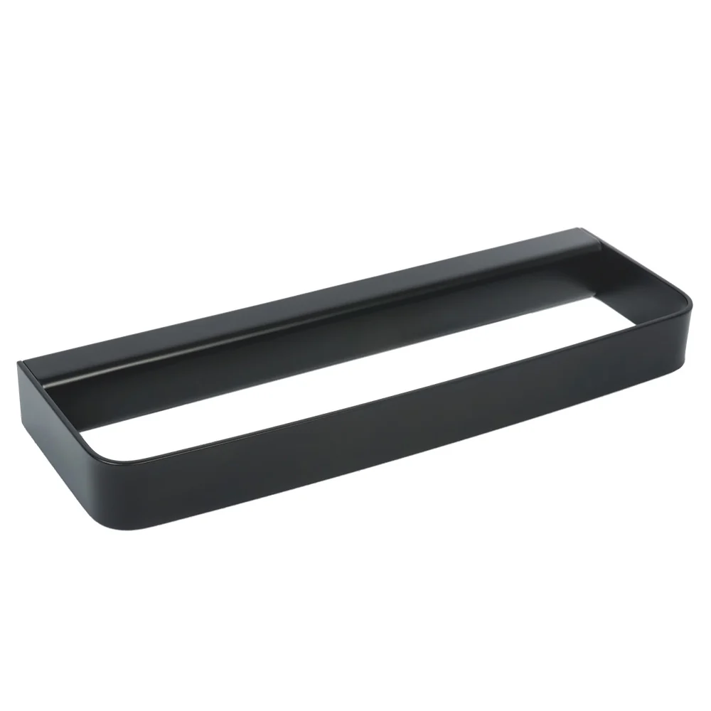 Gancho de Ducha Porta toallas en acero pintado negro, fijación con tornillos o pegamento mod25 Metaform cm 25