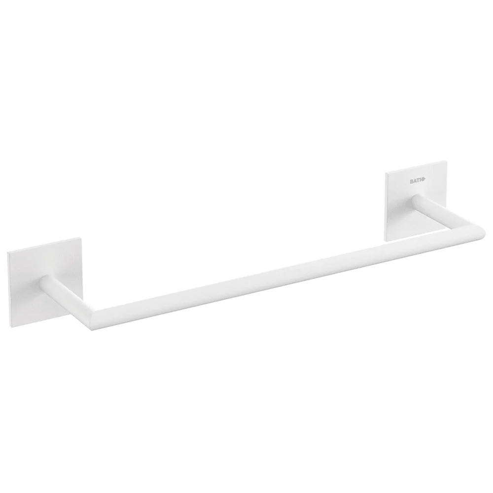 Jabonera de Pared Porta toallas adhesivo de latón pintado de la colección 'Stick' de Cosmic - cm 30 - Blanco