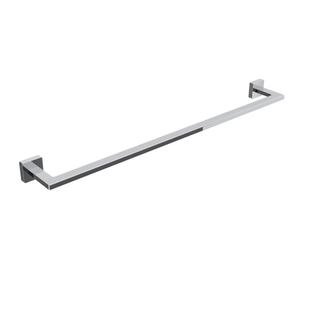 Organizador de Baño Porta toallas de latón para fijar la pared colección Dado de Lineabeta - Acero satinado 640mm