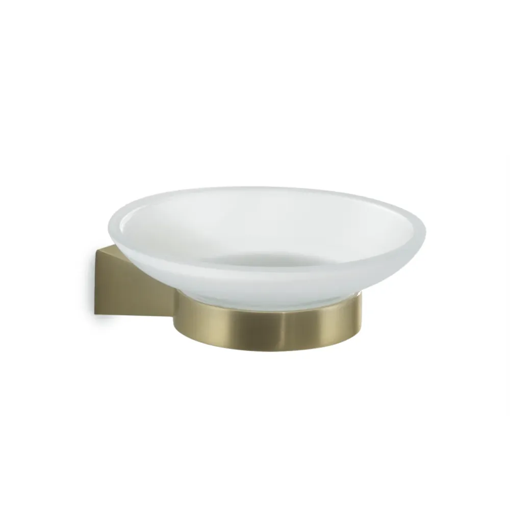 Organizador de Baño Portasapone parete Acciaio Inox Gedy serie Tonale - Oro Matt