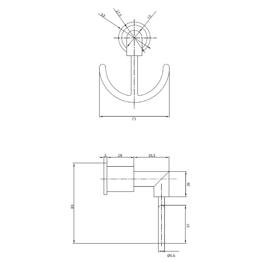 Percha Doble Toalla SL | Fácil Instalación | Sin Taladro