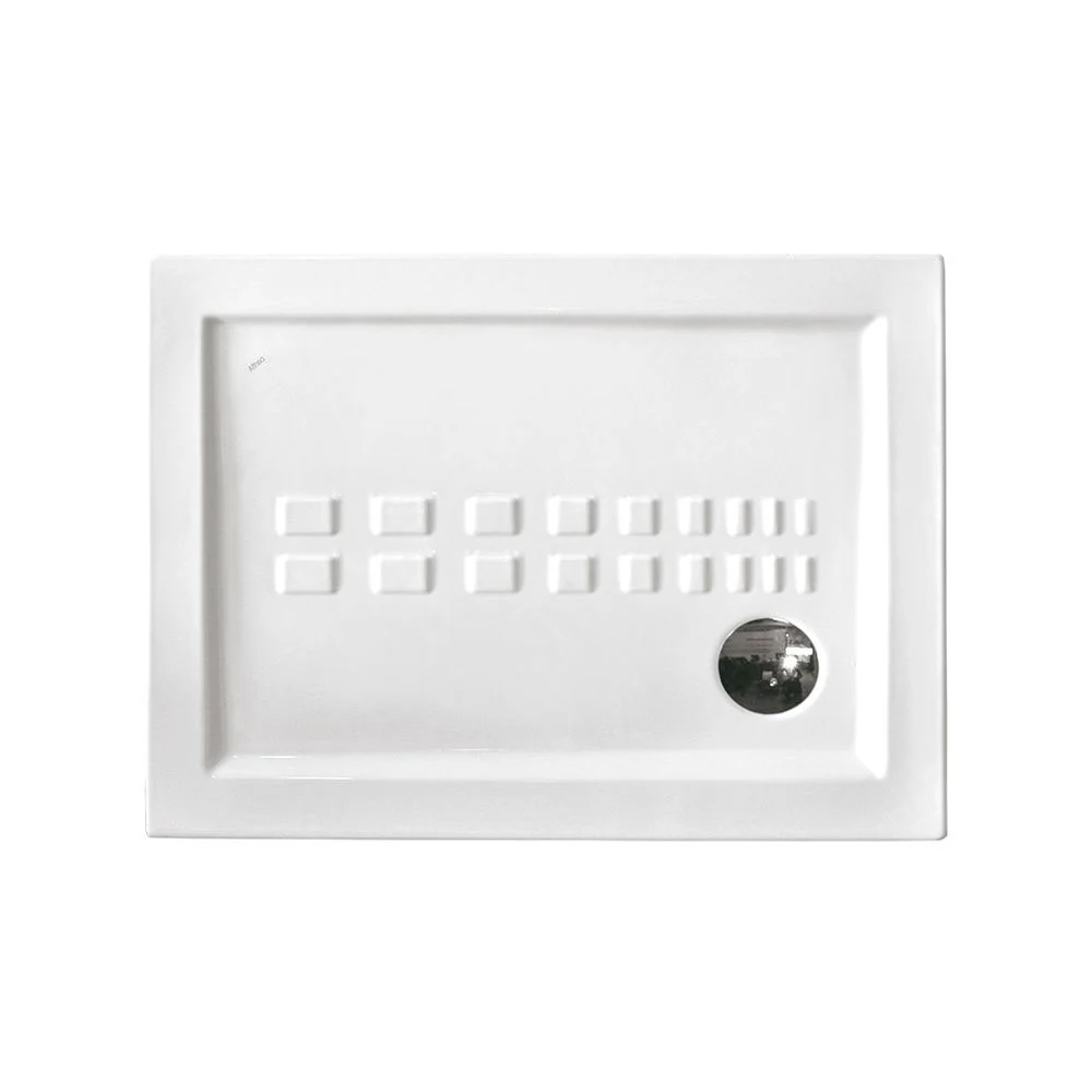 Piatto doccia rettangolare Althea Ito cm 72x90 ceramica bianca foro diametro cm 8,5 spessore cm 5,5