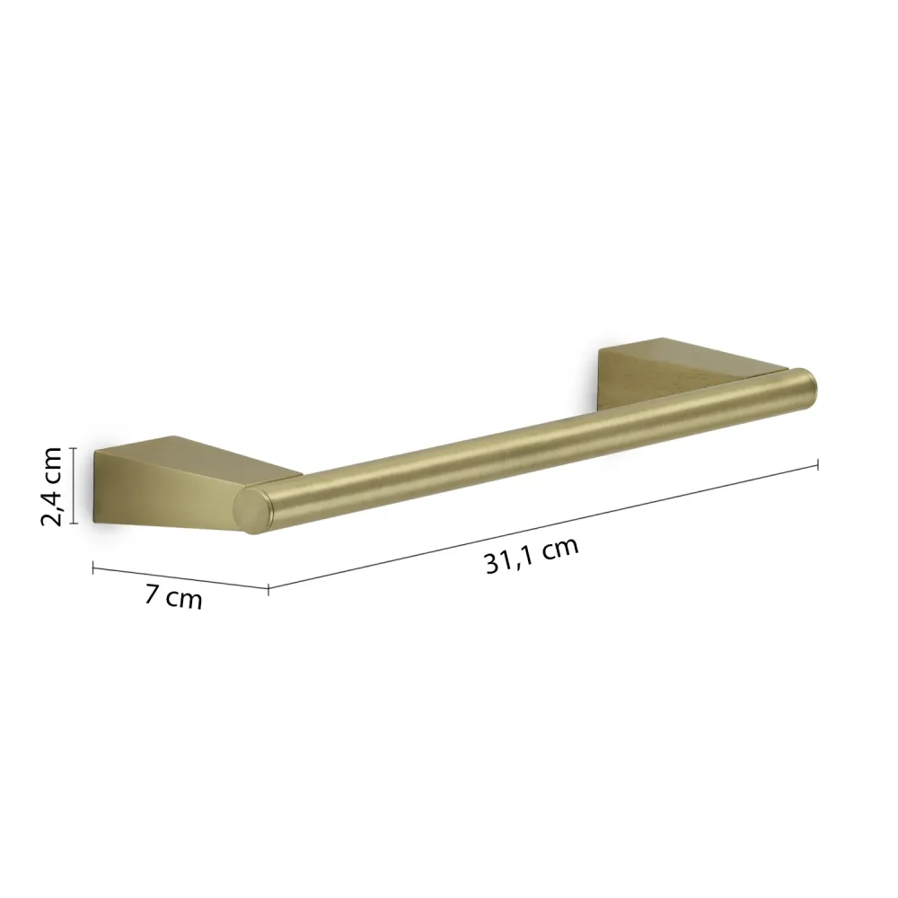 Porta asciugamani parete Acciaio Inox Gedy serie Tonale 30 cm - Oro Matt