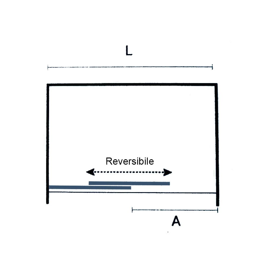 Porta doccia 120 cm Avanzado apertura scorrevole cristallo temperato trasparente da 6 mm per nicchia