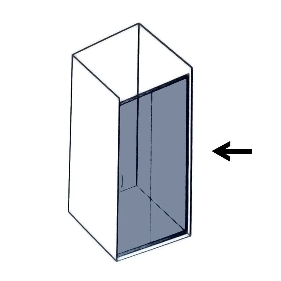 Porta doccia 120 cm Avanzado apertura scorrevole cristallo temperato trasparente da 6 mm per nicchia