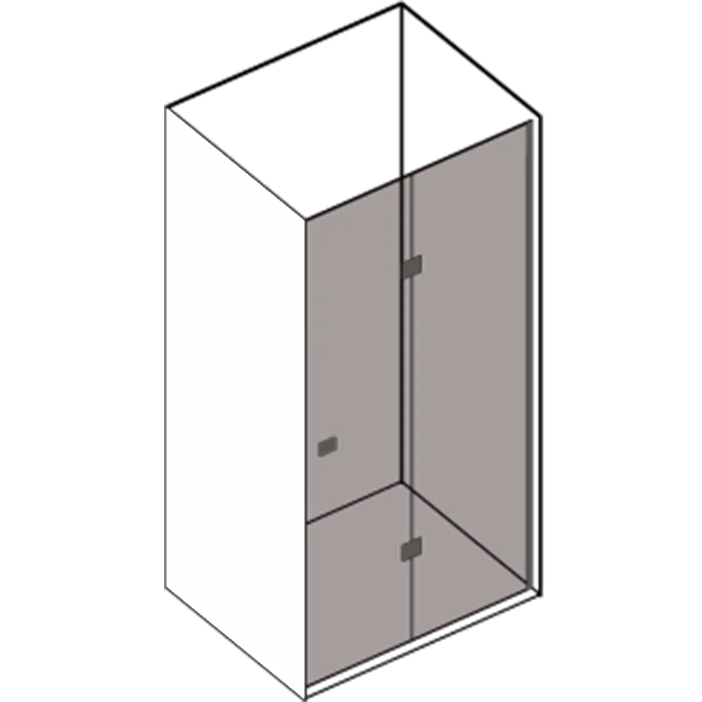Porta doccia con apertura soffietto da 70 cm cristallo trasparente temperato 6 mm