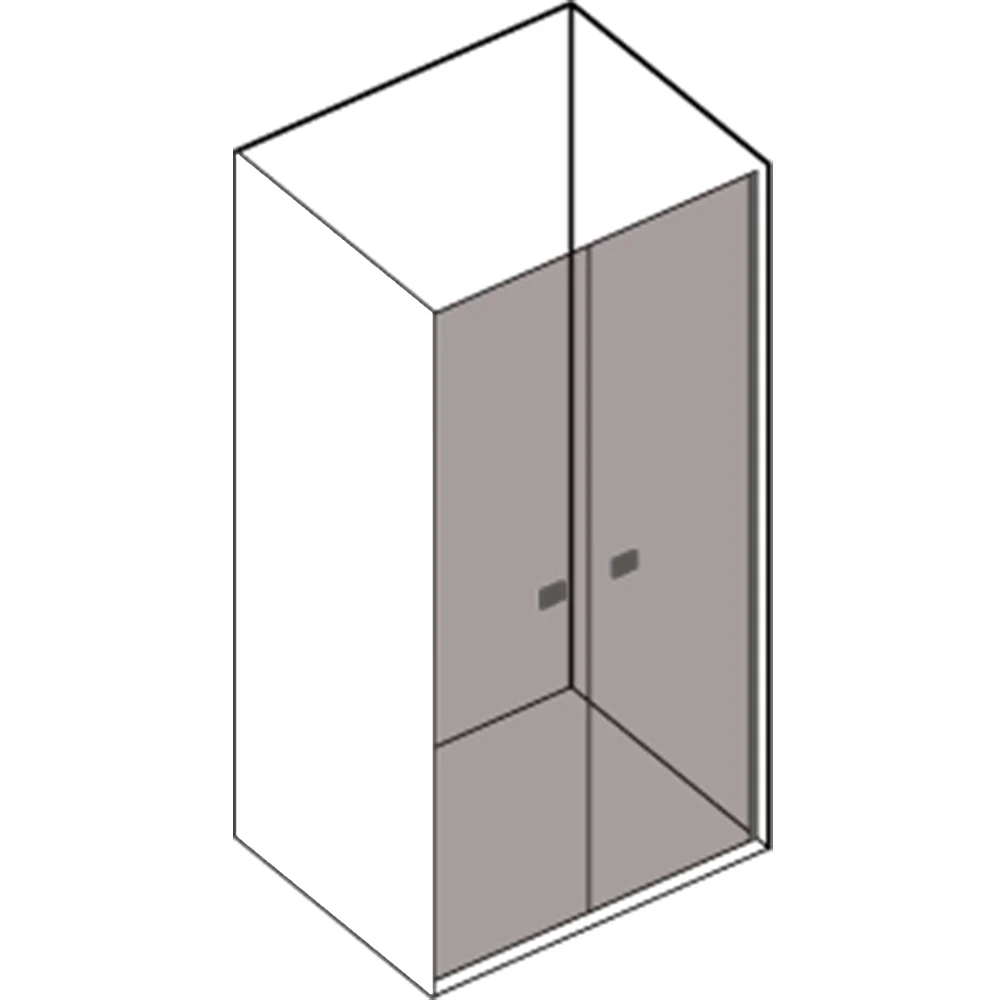 Porta doccia modello Ermes con apertura saloon da 125 cm cristallo trasparente 6 mm temperato