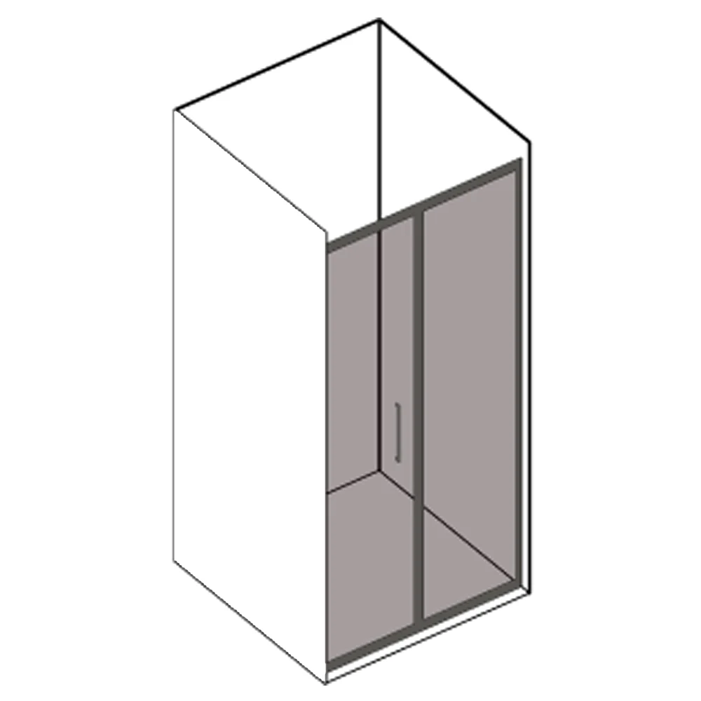 Porta doccia modello Minerva con apertura soffietto da 80 cm cristallo opaco 6 mm
