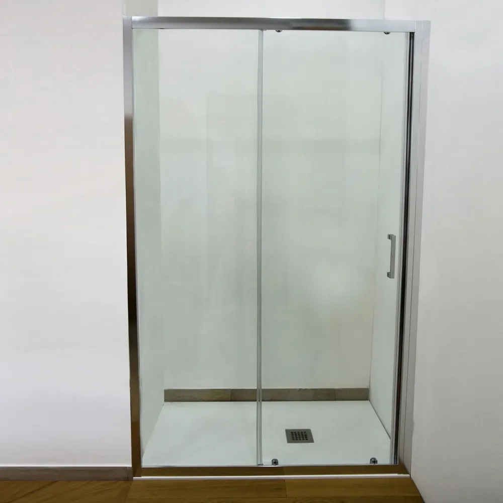 Porta doccia scorrevole da 140 cm vetro anticalcare Conectado Clean trasparente modello Iconic