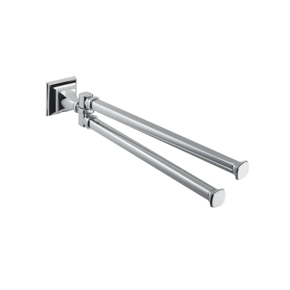 Porta salvietta doppio snodo ottone cromato collezione Portofino di Colombo Design