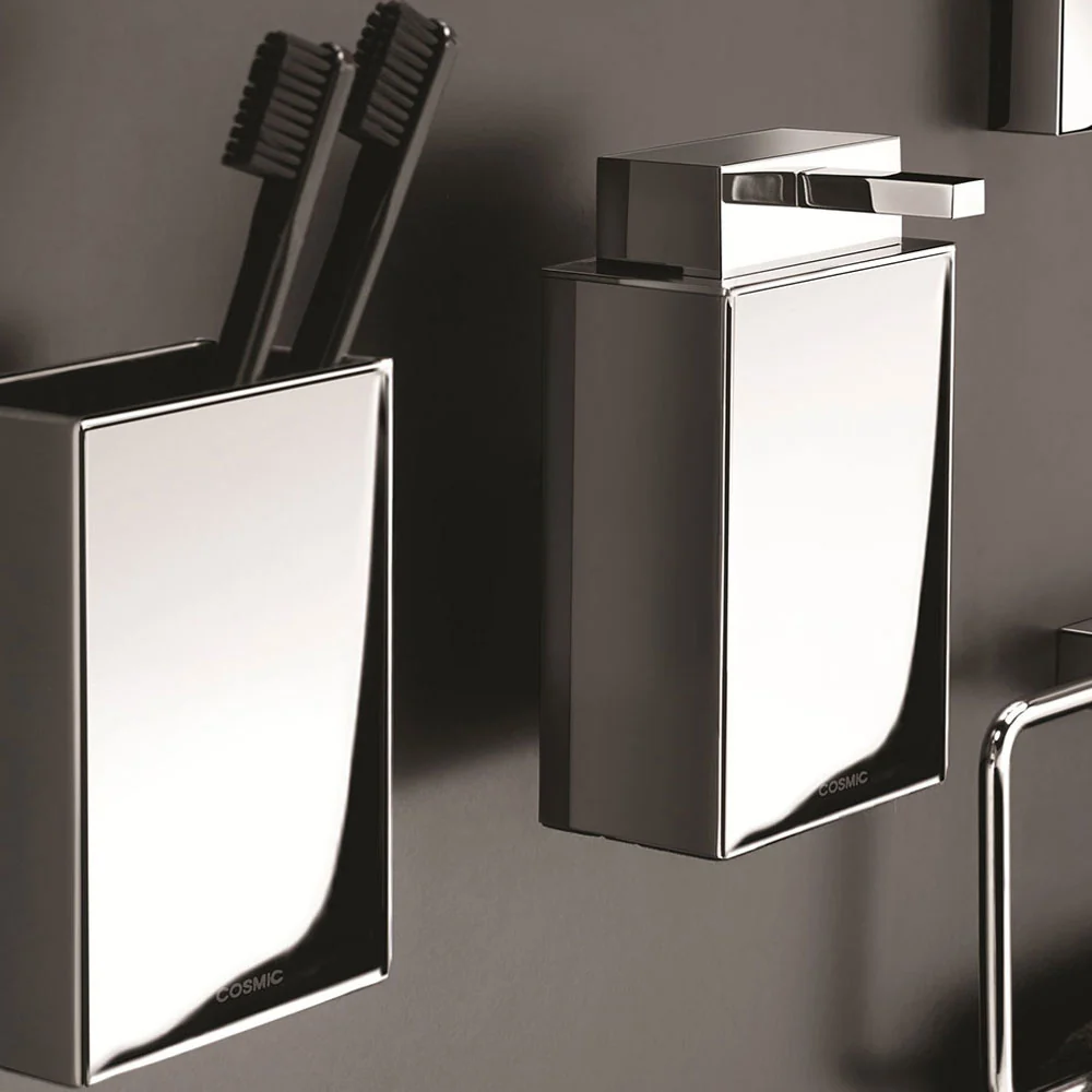Porta Spazzolino muro ottone cromato della collezione 'Bath Life' Cosmic