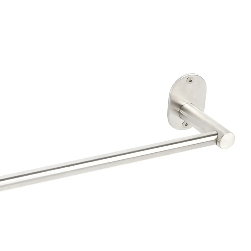 Porta toallas en acero inoxidable cepillado, fijación con tornillos incluidos o pegamento línea Blizz Metaform cm 30 para...