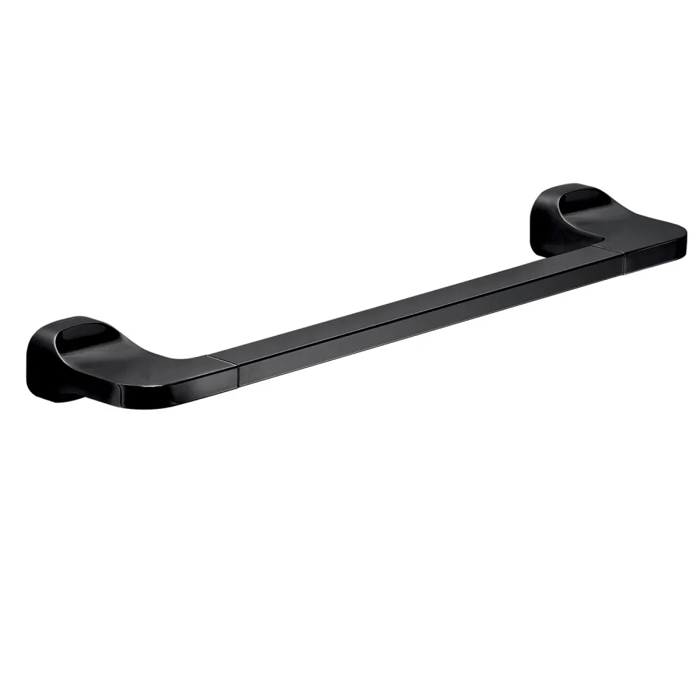 Porta toallas 35 cm en acero inoxidable Gedy serie Stelvio - negro mate con Ventosa