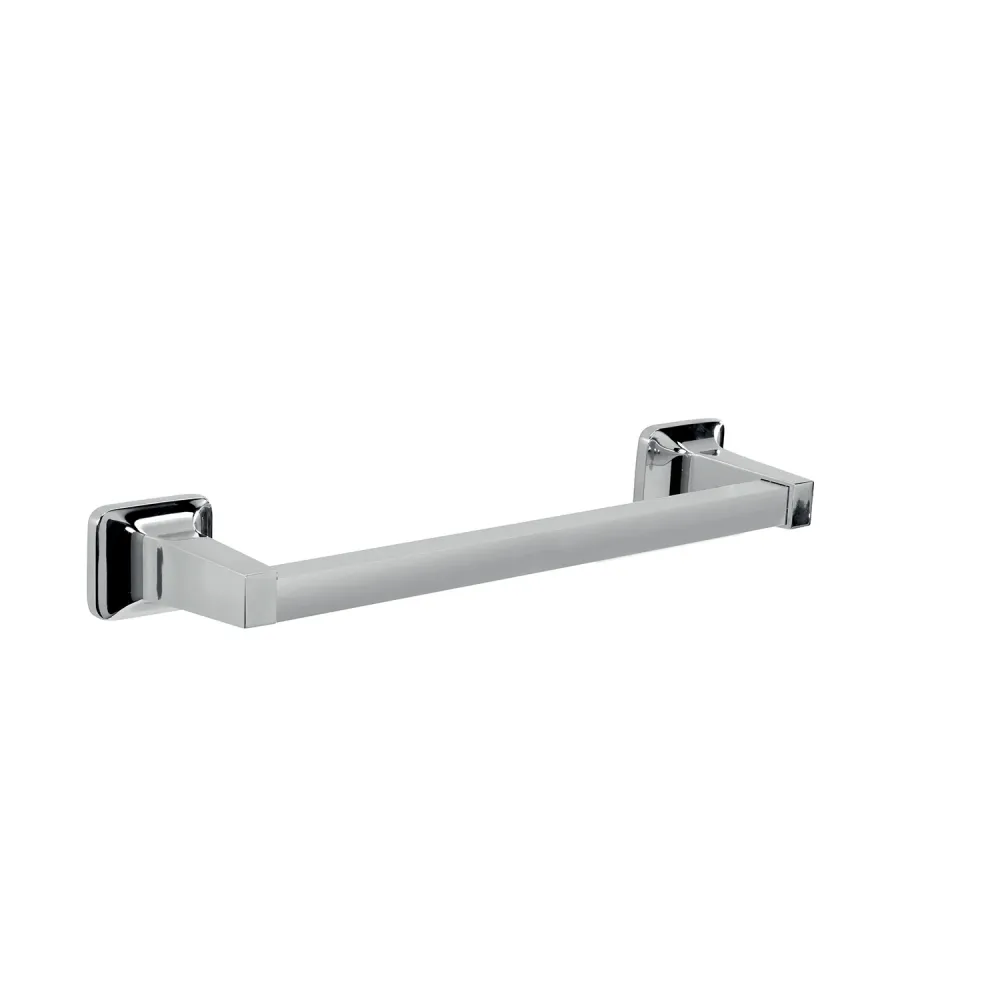 Porta toallas 30 cm en aluminio anodizado de Gedy serie K2 - Cromado para Baño Moderno