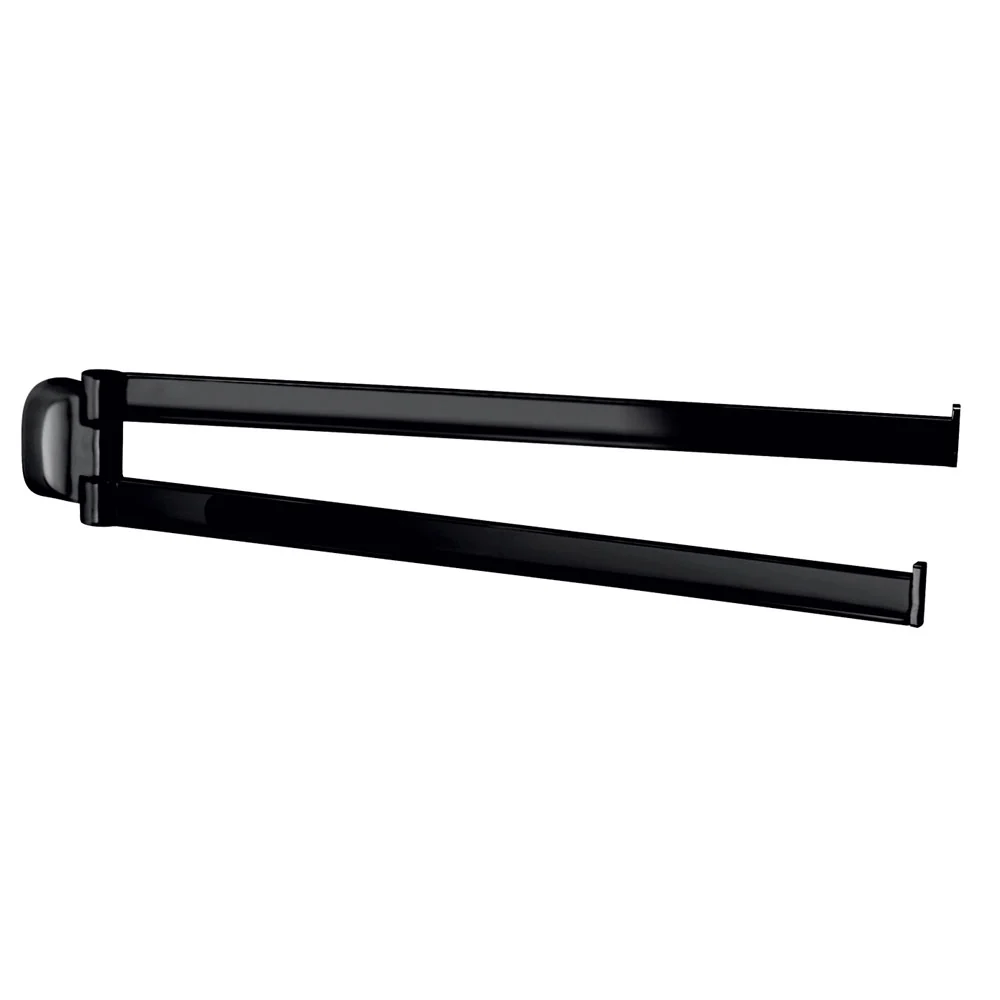 Porta toallas articulado en acero inoxidable Gedy serie Stelvio - negro mate para Renovación de Baño