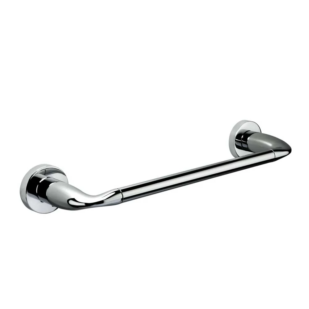 Porta toallas cm 64 en latón cromado Colombo Design colección Básica Con fijación con taco y con pegamento con kit no obli...