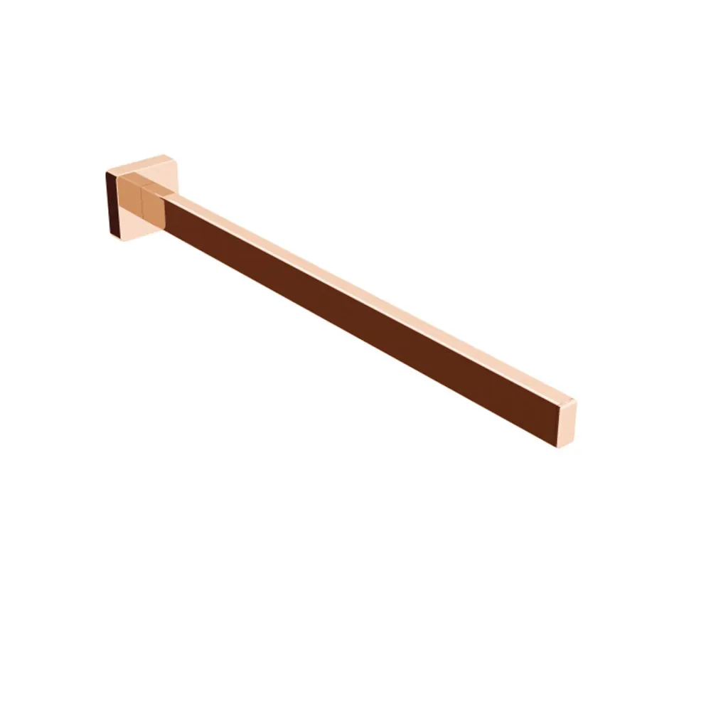 Porta toallas de latón para fijar la pared colección Dado de Lineabeta - Acero oro rosa