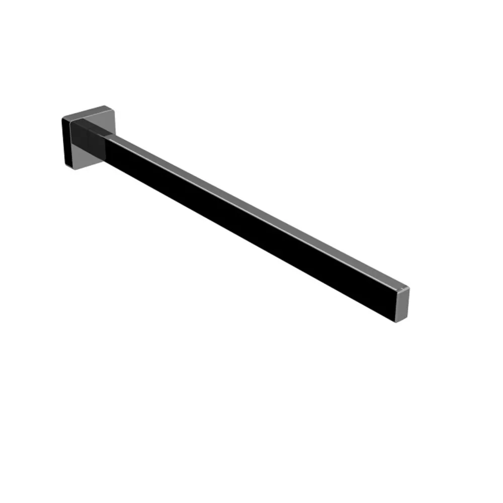 Porta toallas de latón para fijar la pared colección Dado de Lineabeta - Metálico negro mate
