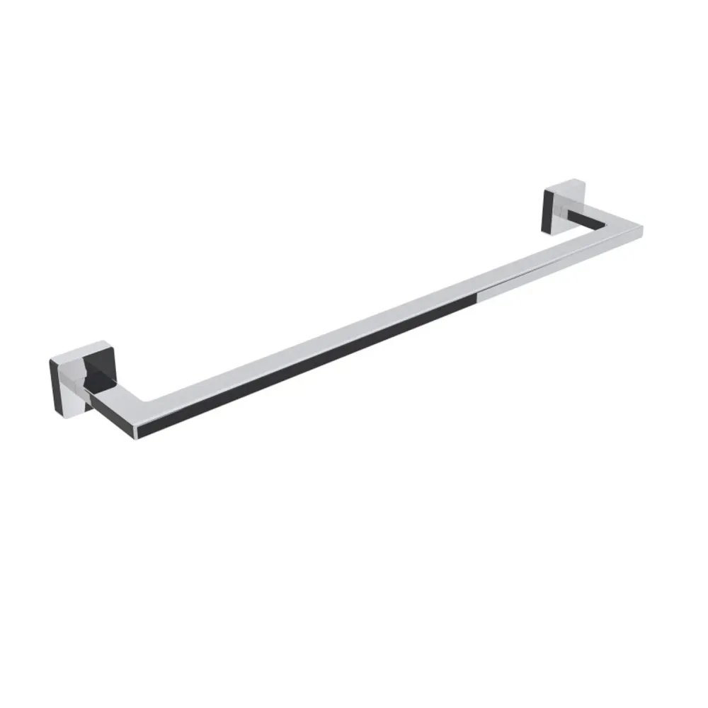 Porta toallas de latón para fijar la pared colección Dado de Lineabeta - Metálico satinado 490mm Acero Cromado