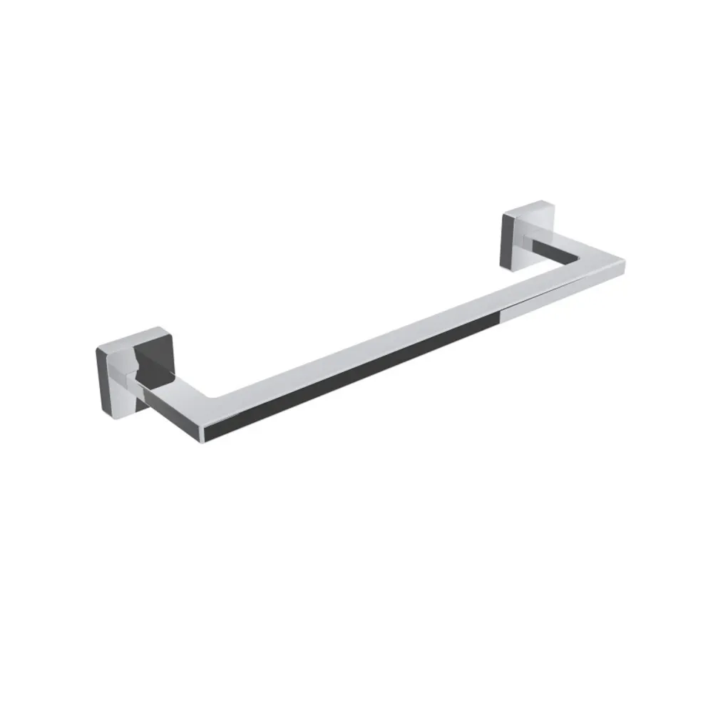 Porta toallas de latón para fijar la pared colección Dado de Lineabeta - Acero satinado 340mm