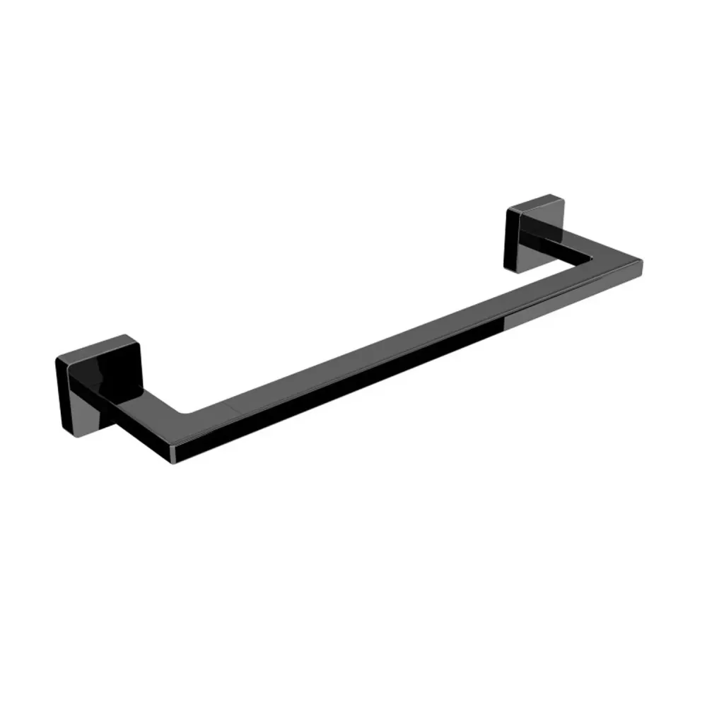 Porta toallas de latón para fijar la pared colección Dado de Lineabeta - Acero negro mate 340mm