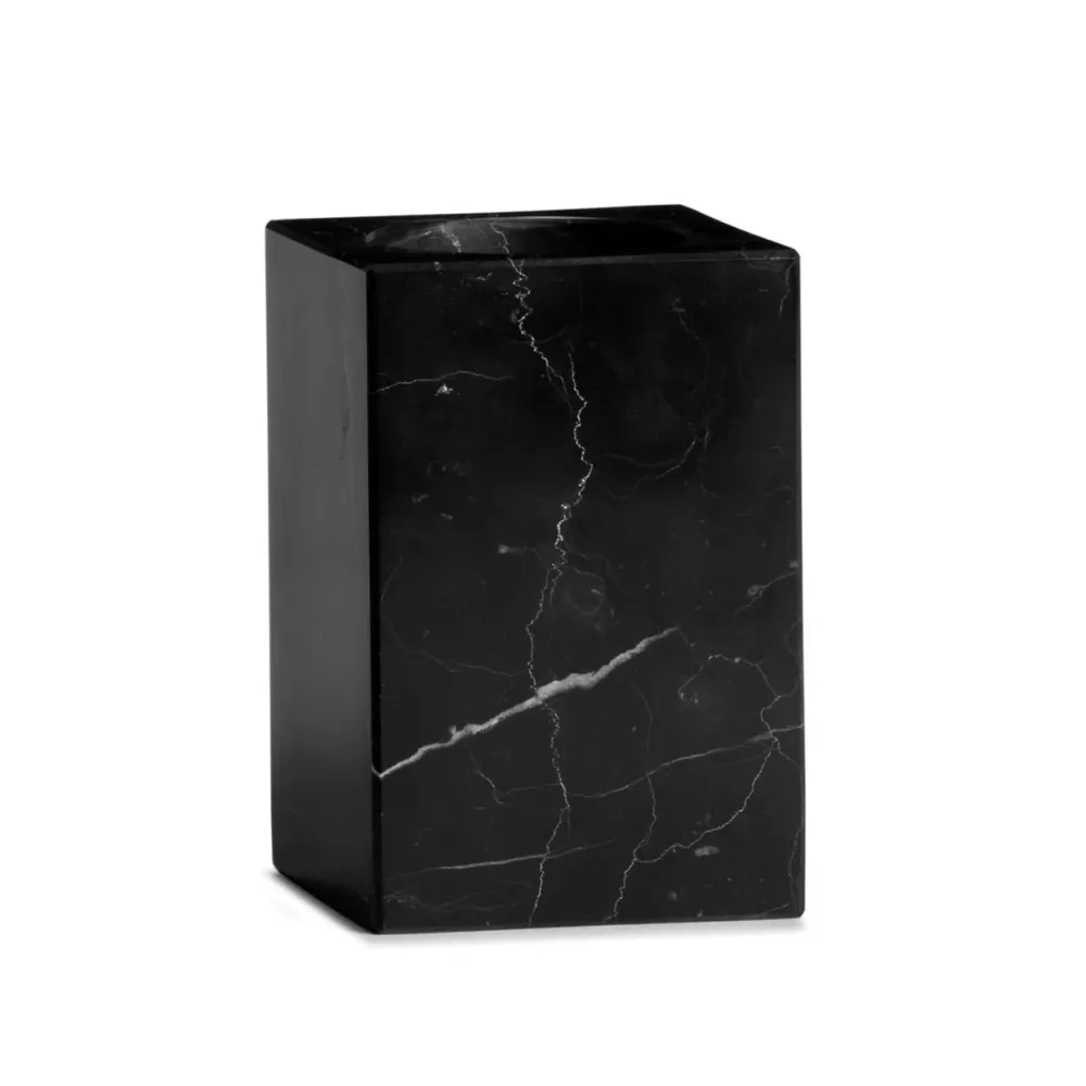 Portacepillos de baño de mármol reciente negro para Baño Moderno