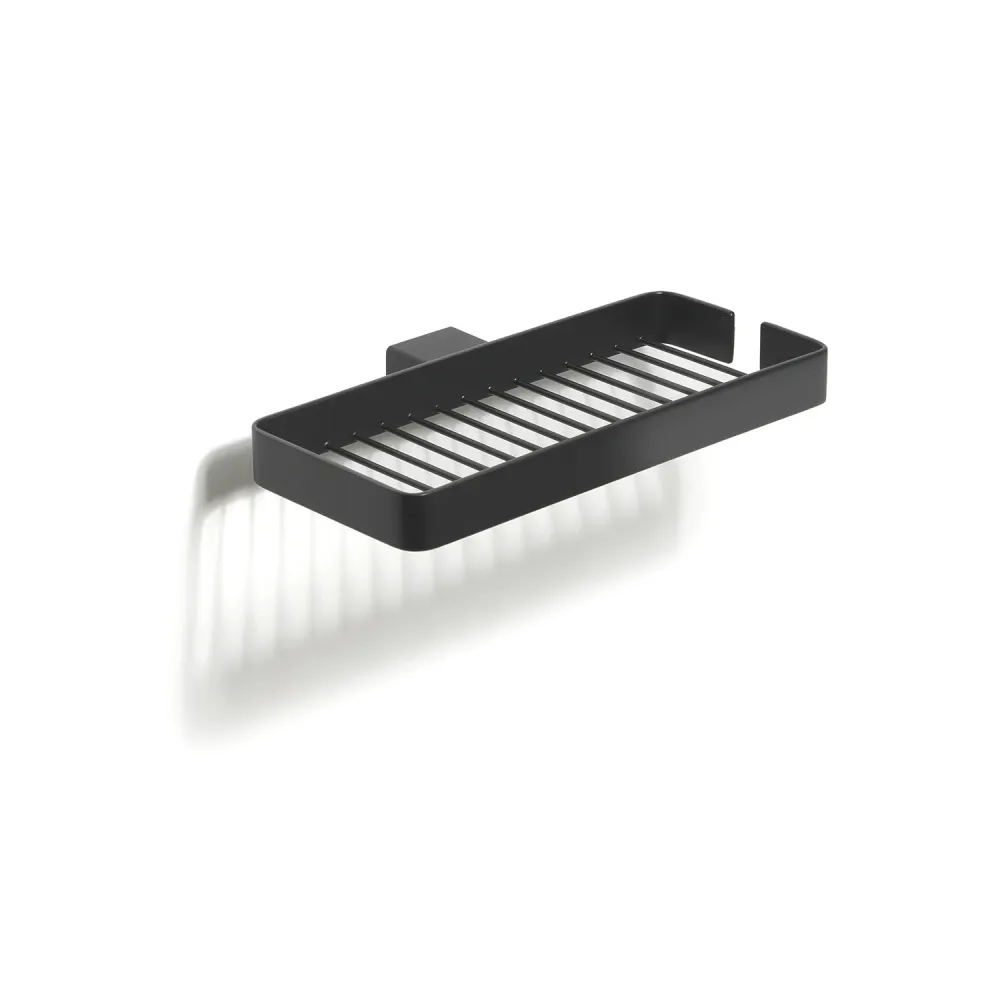 Portaoggetti doccia doppio parete Gedy serie Lounge - Nero Matt